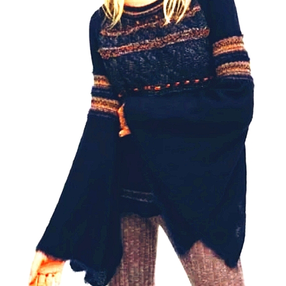 Free People Sweaters - Free People Craft Time Bell Flare Sleeve Sweater